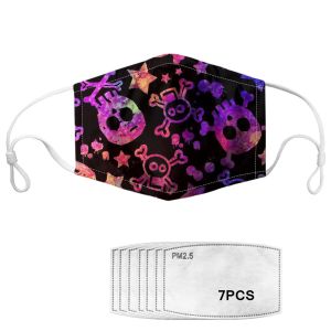 China Halloween Skeletons Printed Reusable Face Mask With Elastic Earloop on sale