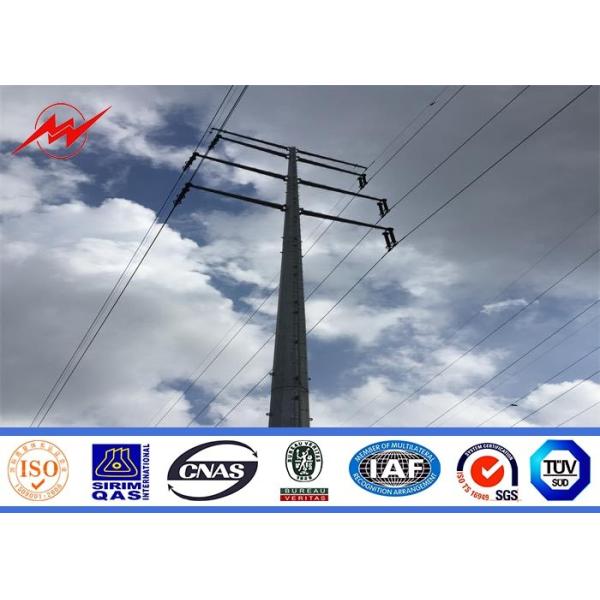 Buy 132KV Medium Voltage Galvanized Transmission Line Pole Anti Rust 3-15m at wholesale prices