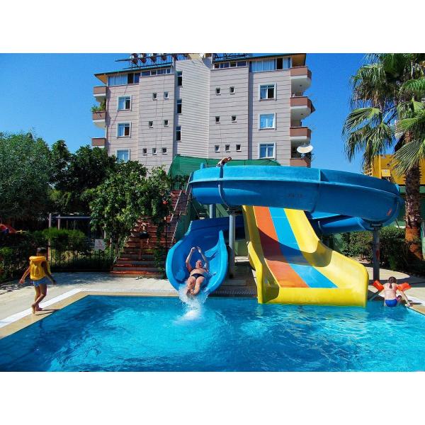 Aqua Park Swimming Pool Design Amusement Water Spiral Fiberglass Slide