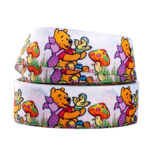 4cm printed polyester grosgrain ribbon