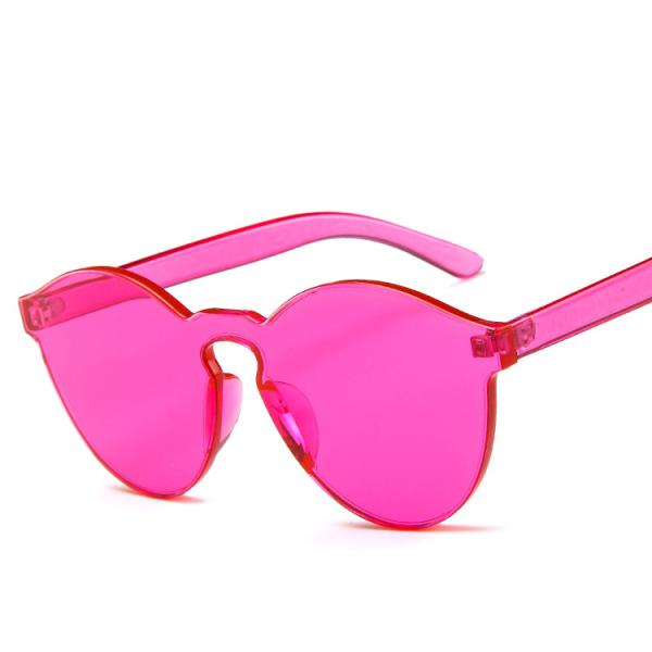 Colorful One Piece Lens Transparent Round Retro Hot Sale Sunglasses