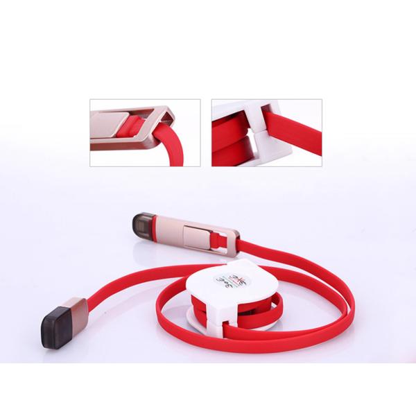 Buy TPE 2 In 1 Retractable USB Extension Cable Micro Sync For IPhone 7 Samsung S6 Samsung Note at wholesale prices
