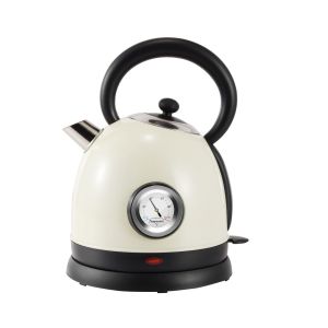 China ROHS Stainless Steel Electric Kettle 1.8L Retro Thermometer Kettle on sale