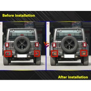 Dynamic Turn Signal Reflector LED Bumper Light Rear Fog Lamp For Jeep Wrangler