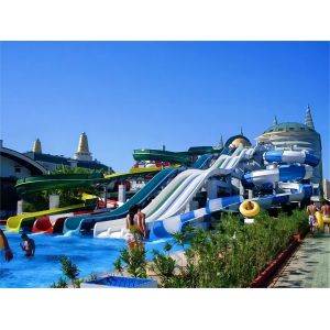 Water Theme Park Outdoor Playground Water Attraction Fiberglass Slide