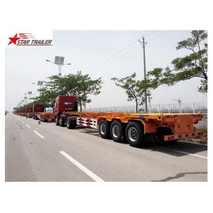 65T Payload Tipping Skeletal Trailers , Q345B Steel Sliding Skeletal Trailer