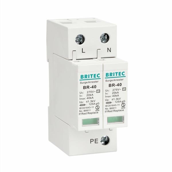 BR-40 2P 40kA Type 2 Surge Protection Device Single Phase SPD lightning