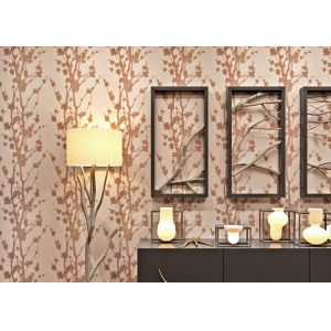 Floral Pattern Luxury Non Woven Wallcovering Modern Lounge Wallpaper