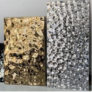 Silver / Gold / Water Ripple Stainless Steel Sheet For Various Color Options