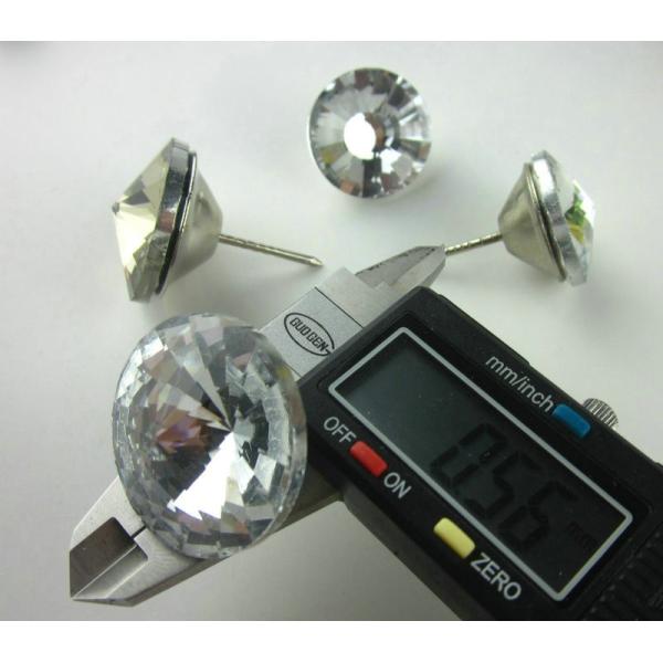 high quality 20MM round glass stone button for clothing,crystal rhinestone/upholstery button manufactory