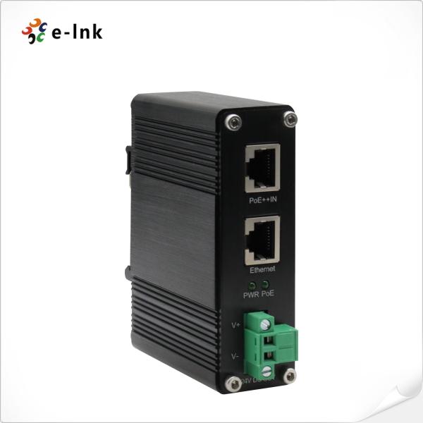 Industrial 10/100/1000Mbps 802.3bt PoE++ Splitter Output Voltage 24VDC Supports