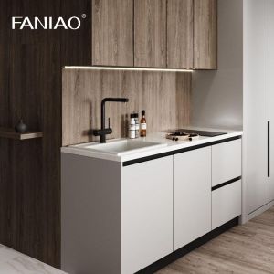 Free Designed L Shape Mini Kitchenette Kitchen Cabinets for Hotel Room