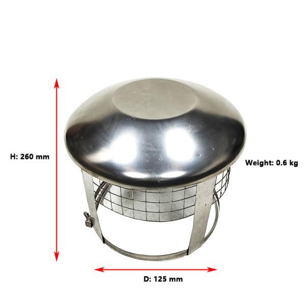 Buy ISO9001 8" Prevent Bird Chimney Flue Rain Caps Power Coated at wholesale prices