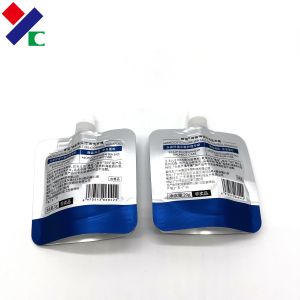 Liquid Lotion Face Cream Spout Pouch Packaging Self Adhesive Sealing