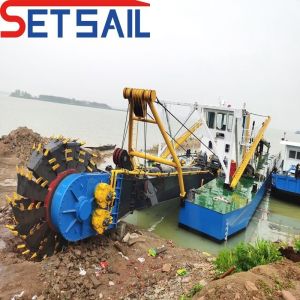 CTS Slot Type Diesel Engine Sand Pump Water Flow 1500m3 Wheel Bucket Dredger