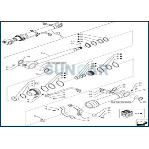 China LZ012110 Bucket Cylinder Service Kit For CNH Excavators CX350DLC on sale