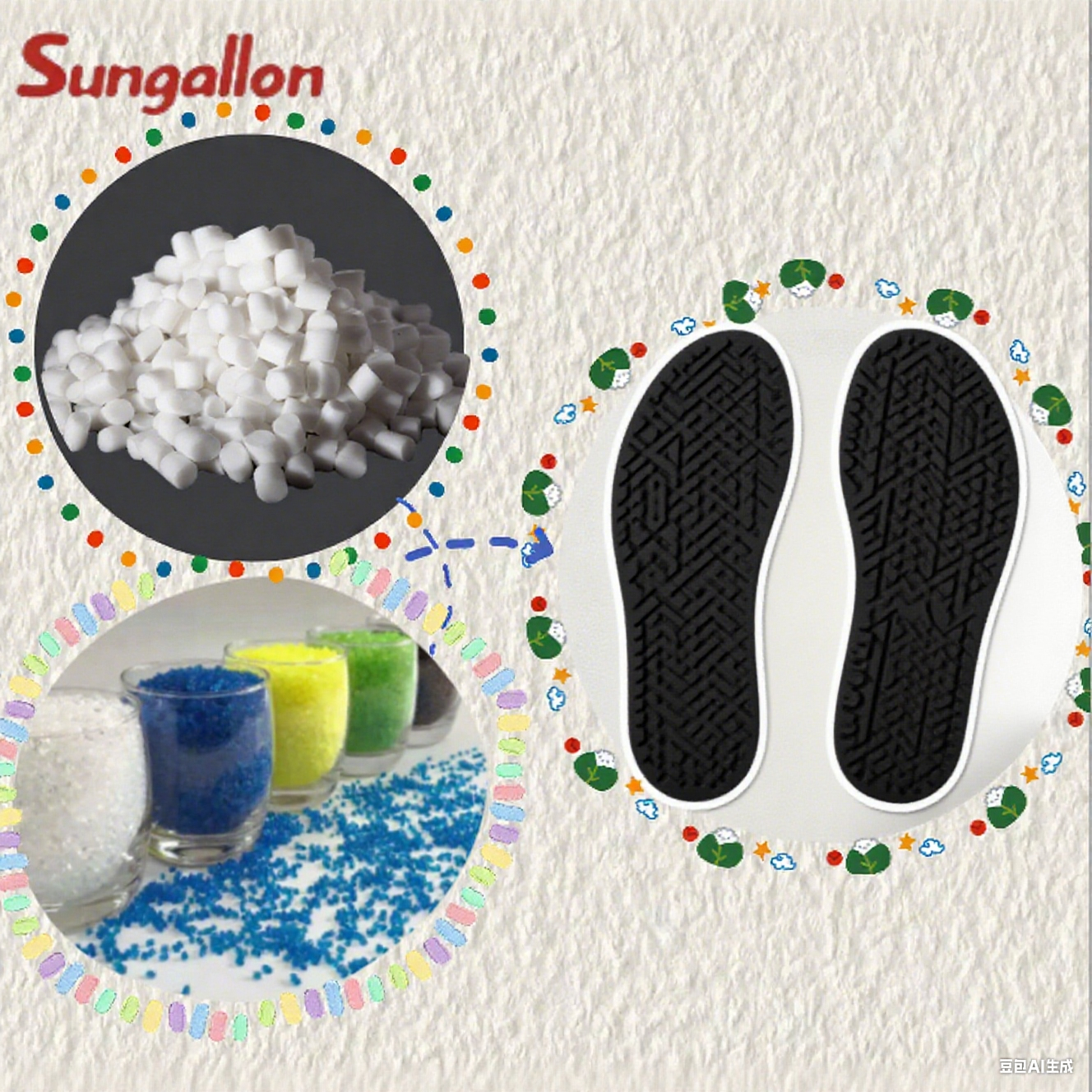 Customizable TPE Thermoplastic Granules Insole Raw Material Soft Cushioning Shoe