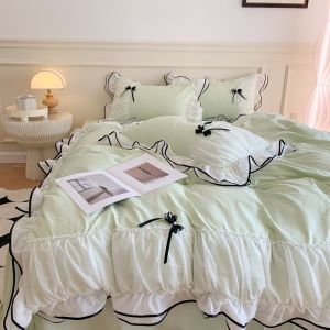 Solid Pattern King Size Designer Bedding Sets Comforter Sets for Home and