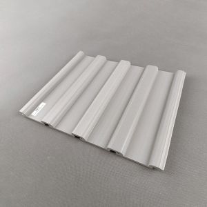 US Standard Pvc Slatwall Panels 12inch Width Grey White For Interior Fire Rated