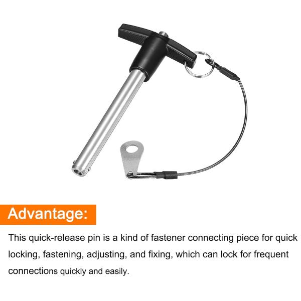 Stainless Steel Quick Release Pin with T Handle and Lanyard