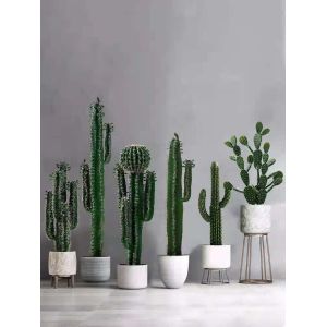 Nordic Cactus Artificial Green Plant Bedroom Floor Potted Fire Retardant
