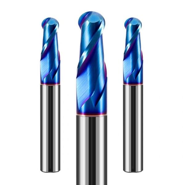 Buy 2 Flute Ball End Mill Blue Nano Coating CNC Tool at wholesale prices