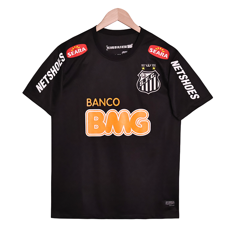 Santos 2012-2013 season black home jersey replica team customized exclusive