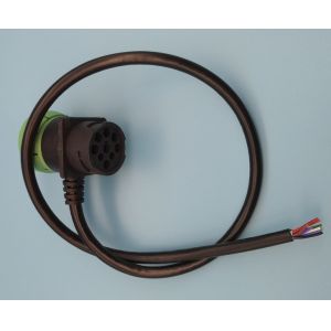 Deutsch 9 Pin J1939 Green Female and Black Male Pass-through to Open End Cable
