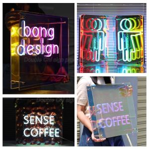 LED Infinity Mirror Electronic Signs for Store Installation Screw Bolts Fixing