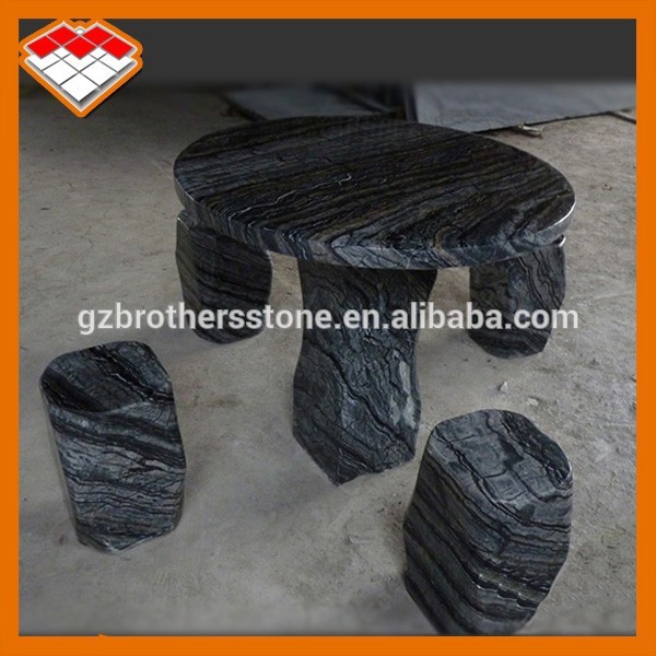 Black Wood Marble Stone Slabs Flooring With 100Mpa Compressive Strength