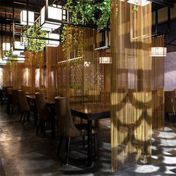 Customized Height Metal Coil Drapery Corrosion Resistant With Anodized Finish