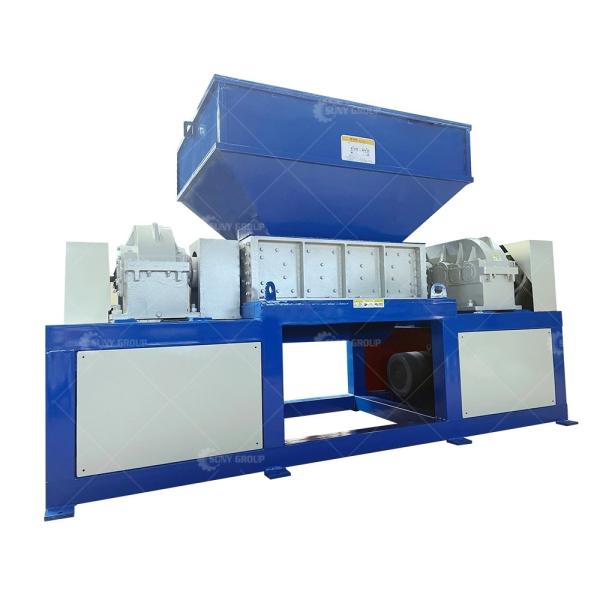 Buy PLC Controlled Double Shaft Shredding Machine for Scrap Tire Crushing and Recycling at wholesale prices
