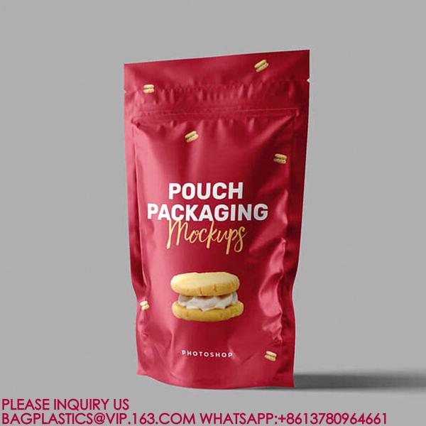 Stand-up Resealable Mylar Bags Food Storage Bag, Foil Pouch Stand-up Bags Self Sealing