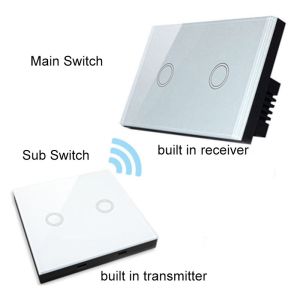 Glomarket Tuya Wifi 1/2/3 Gang Multi Way Smart Wall Glass Panel Touch Electrical