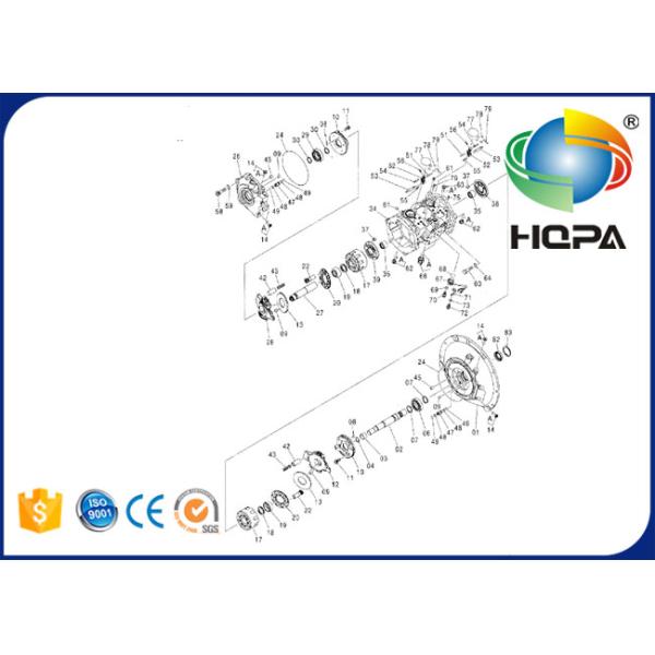 ZX120-6 Main Pump Hydraulic Excavator Parts Seal Kit For Hitachi Excavator 4463047