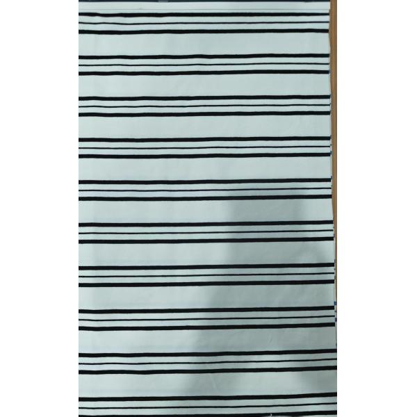 Striped Knit Fabric 95% Cotton 5% Spandex for Casual Wear
