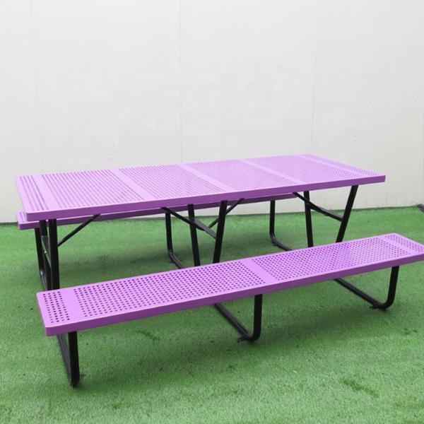 Patio Furniture Garden Picnic Table Bench Set Table Outdoor Top Punching Garden Bench Chair Set Manufacture