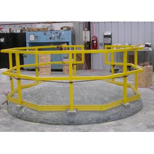 High Structural Cylinders FRP Handrail Round Fence On Top Of Tanks 36-96inch