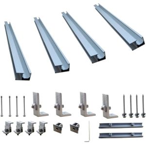 Commercial Roof Solar Panel Mounting System with Wind Load 60m/s and Adjustable