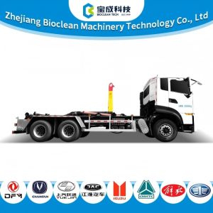15tons 145m3 Hook Lift Bin Truck 89km/H Maximum Speed For Municipal Sanitation