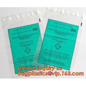 Biodegradable PLA Plastic Bag Corn Starch Biohazard Specimen Zip lockk Bag, LDPE