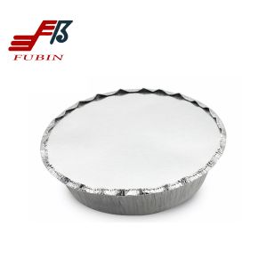 FDA Disposable Round Foil Trays Aluminum Pizza Pan With Lids