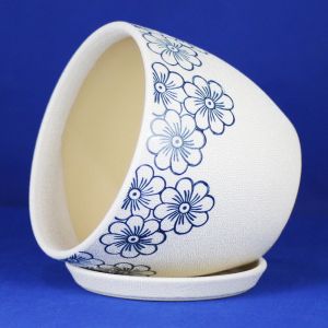 Customized Round Ceramic Pots Wide Selection Drainage Included