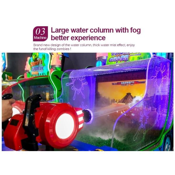 kid favor double player Zombie Outbreak Water Shooting game machine with zombie theme