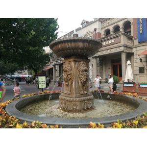 China Garden water sandstone fountain with pool, china marble sculpture supplier on sale