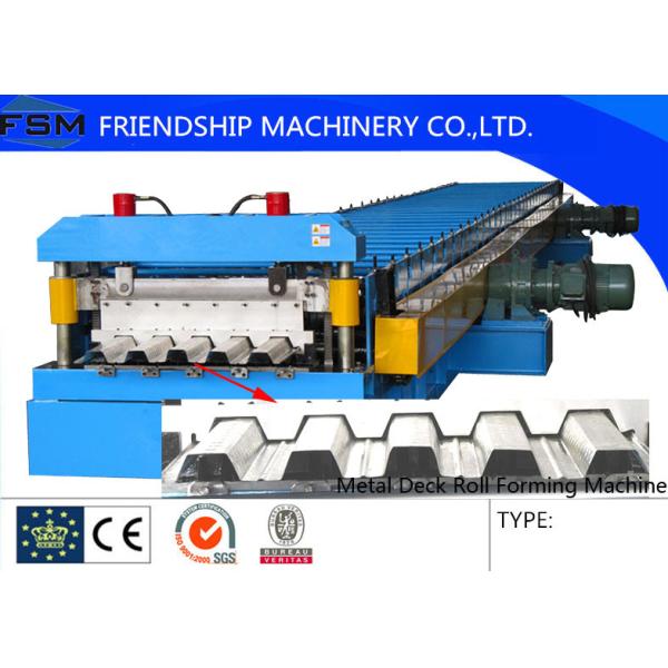 Buy Metal Deck and Floor Deck Roll Forming Machine with 45# Steel Roller at wholesale prices