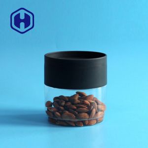 FDA 396ml Dry Fruits Grain Packing PET Can Custom Candy Plastic Jar