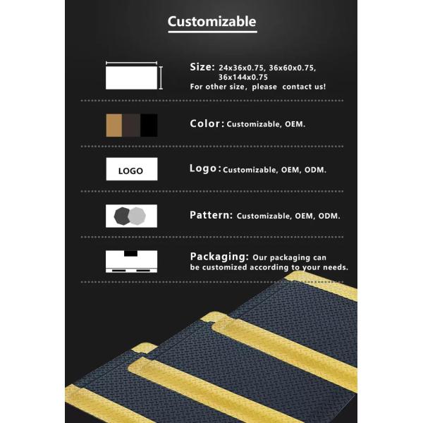 Multifunction Non Slip Industrial ESD Anti Fatigue Mat PVC Vinyl Foor Size Customized