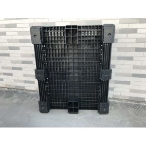 Plastic collapsible box containers closed bodies with side doors