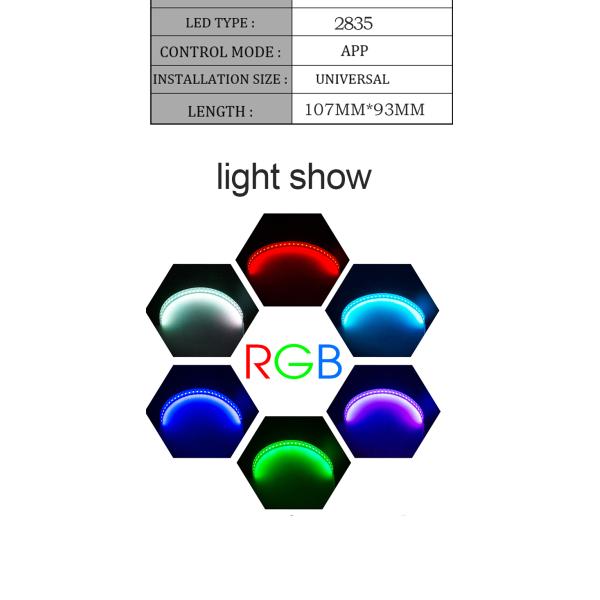 IP 67 LED Car Ambient Lights APP Control Headlight Angel Eye Kits 360 Degree SMD Demon Halo Rings Kit